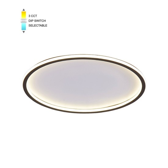 LED CEILING ROUND LIGHTING FIXTURE DISC 1 φ500*H45 46W 3xCCT-DIP SWITCH WHITE+BLACK 2026240 VITO