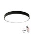 LED CEILING ROUND LIGHTING FIXTURE FINESSE R1-60 φ600*H50 60W DIMMABLE+MOBILE BLACK 2026130 VITO