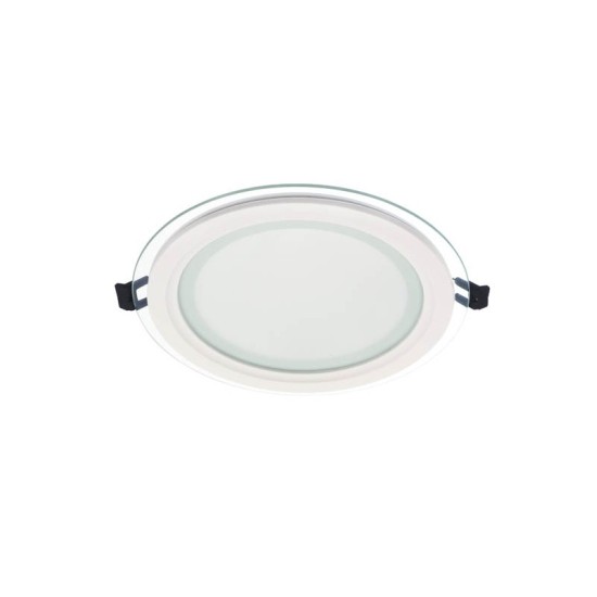LED КРЪГЪЛ СТЪКЛЕН ПАНЕЛ ЗА ВГРАЖДАНЕ LENA-RG Φ200x40mm 16W 1520Lm 4000K (НЕУТРАЛНА СВЕТЛИНА) 2023470 VITO, МОНТАЖЕН ОТВОР Φ16